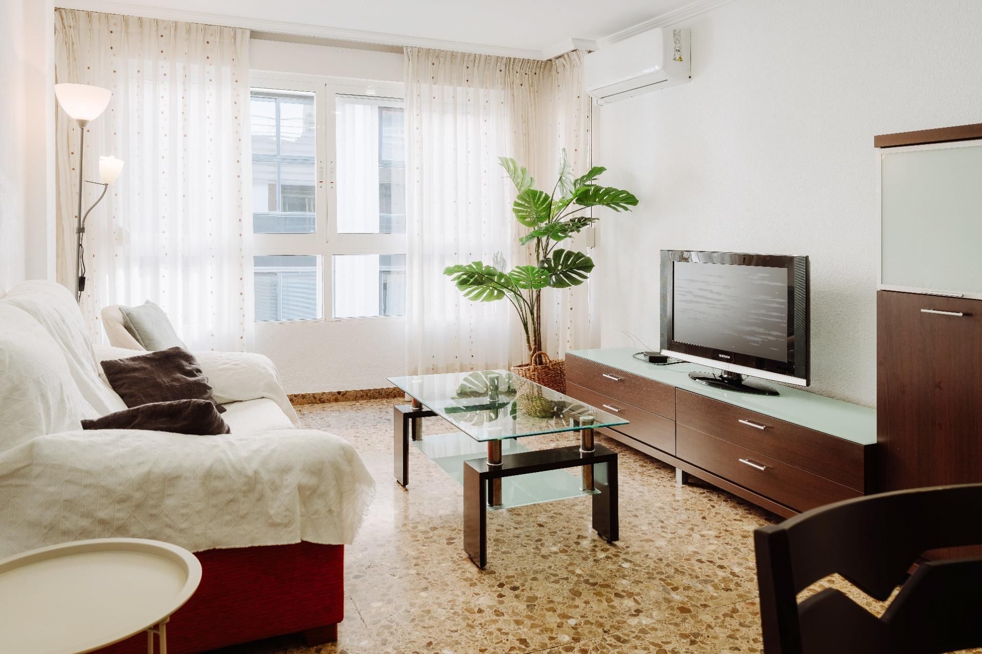 Sala d'estar de Pis en venda en Alicante / Alacant amb Aire condicionat, Calefacció i Terrassa