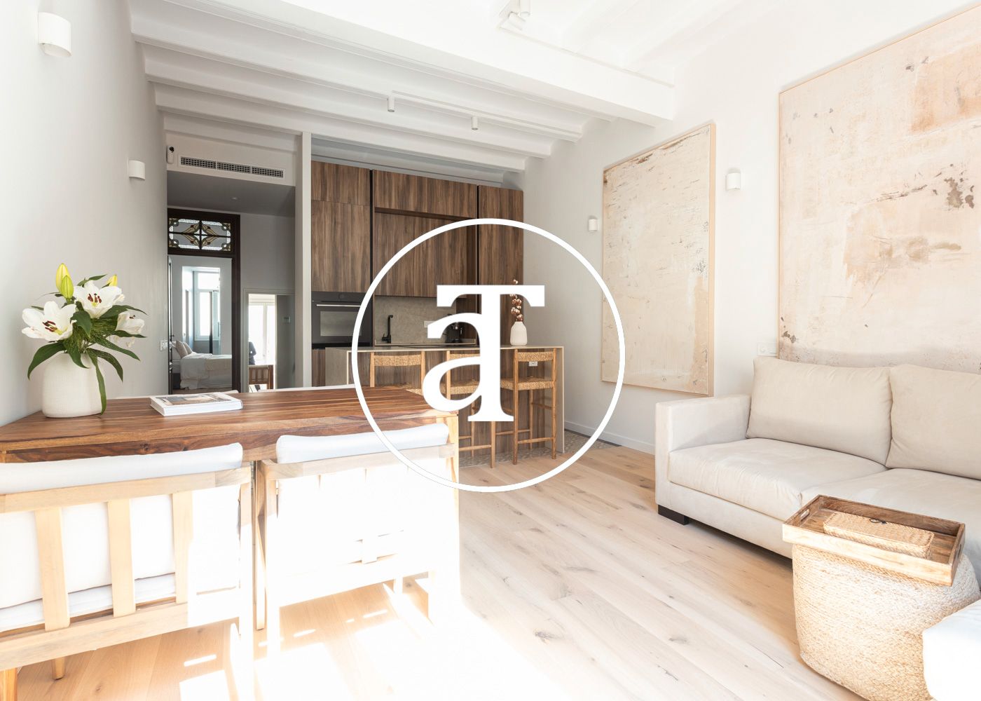 Bedroom of Flat to rent in  Barcelona Capital  with Air Conditioner, Heating and Furnished