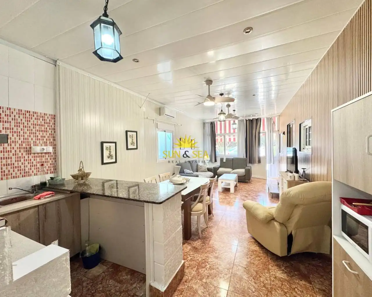 Sala d'estar de Casa o xalet de lloguer en Cartagena amb Aire condicionat, Calefacció i Moblat