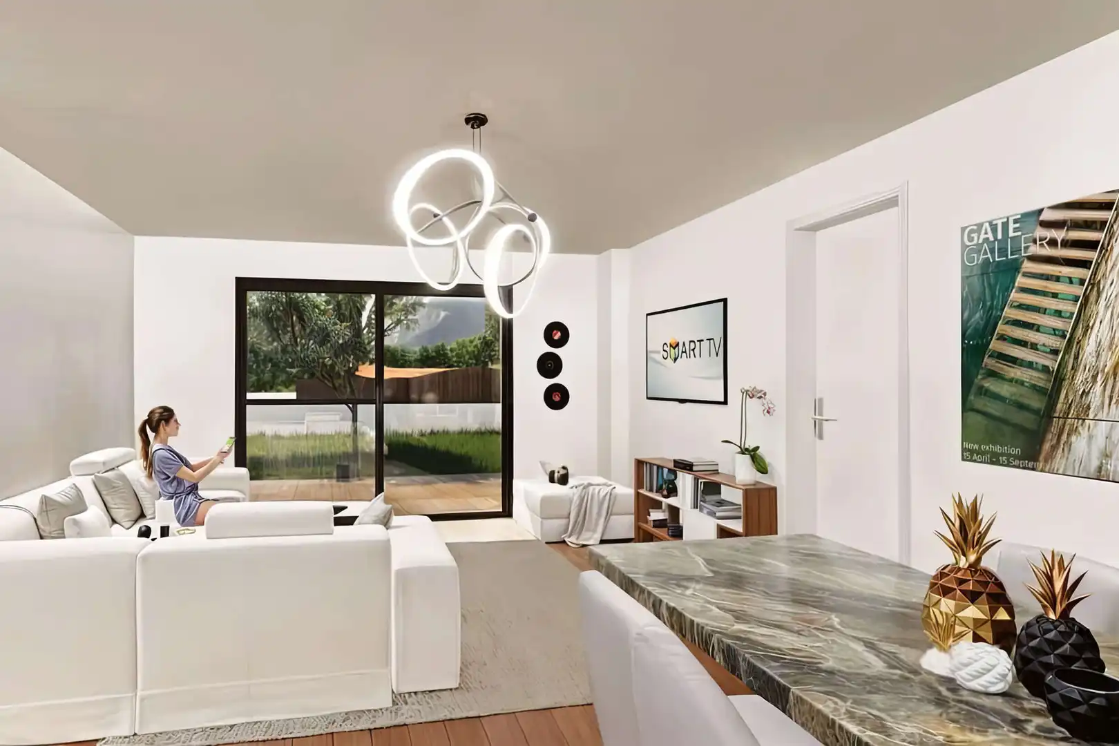 Living room of Flat for sale in Son Servera  with Heating, Furnished and Balcony