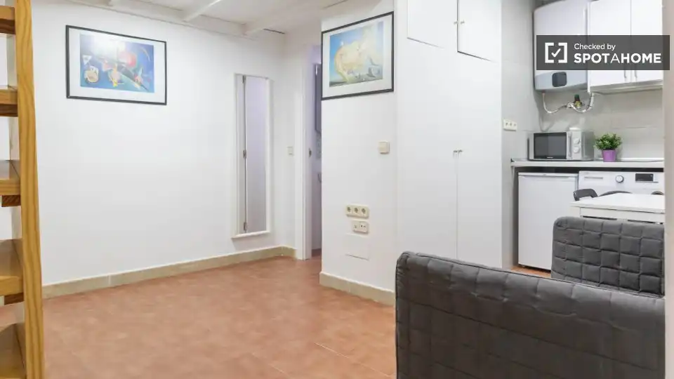 Study for share in Madrid  with Air Conditioner, Heating and Terrace