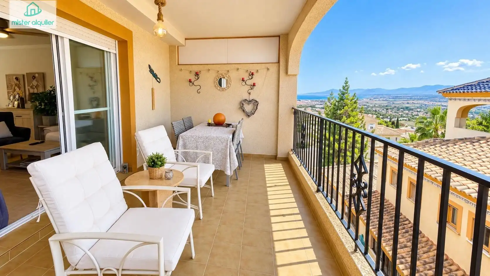 Terrace of Houses for rent in Busot  with Air Conditioner, Heating and Private garden