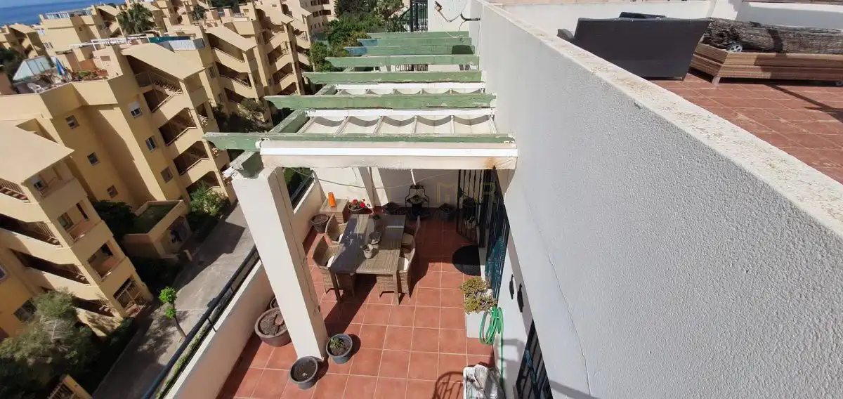 Terrasse von Dachboden zur Miete in Mijas mit Klimaanlage, Heizung und Terrasse