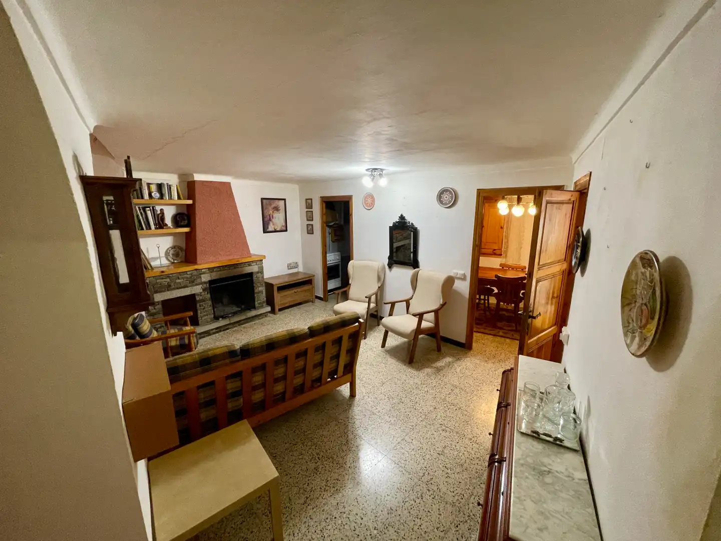 Sala de estar de Finca rústica en venta en Setcases con Calefacción, Amueblado y Horno