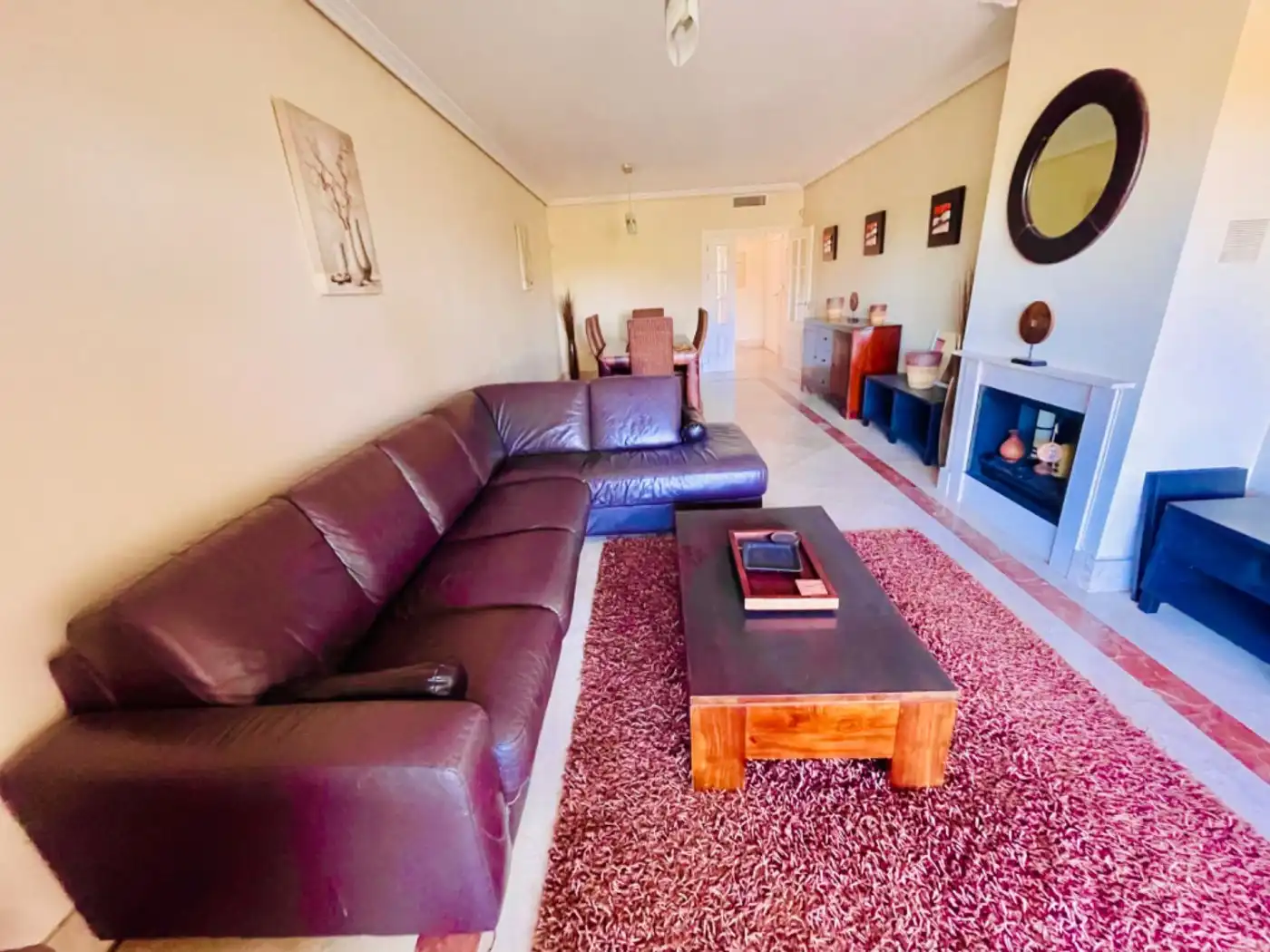Wohnzimmer von Wohnung zur Miete in Sotogrande mit Klimaanlage, Terrasse und Möbliert