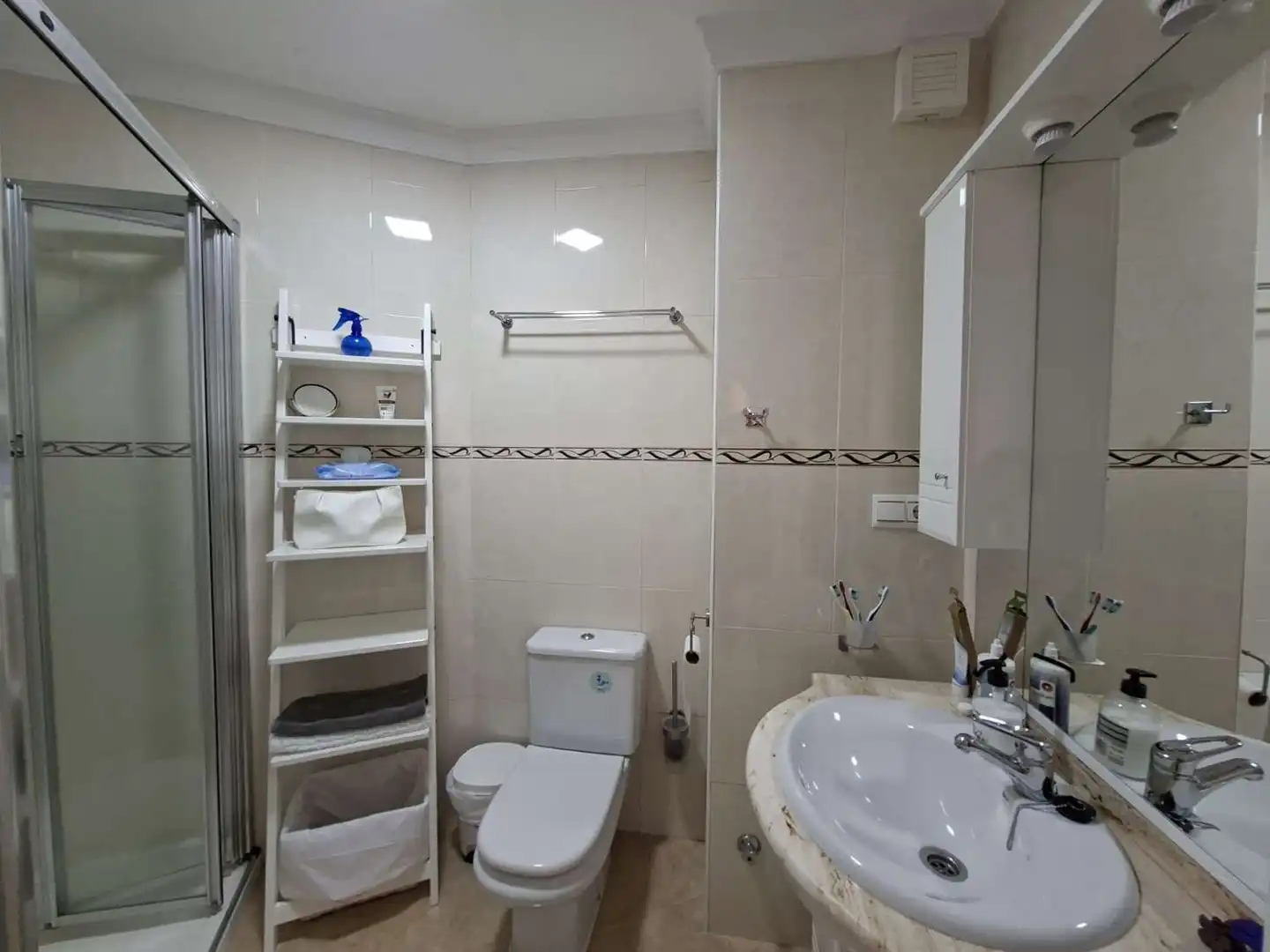 Bathroom of Study for rent in Algarrobo  with Air Conditioner, Swimming Pool and Furnished