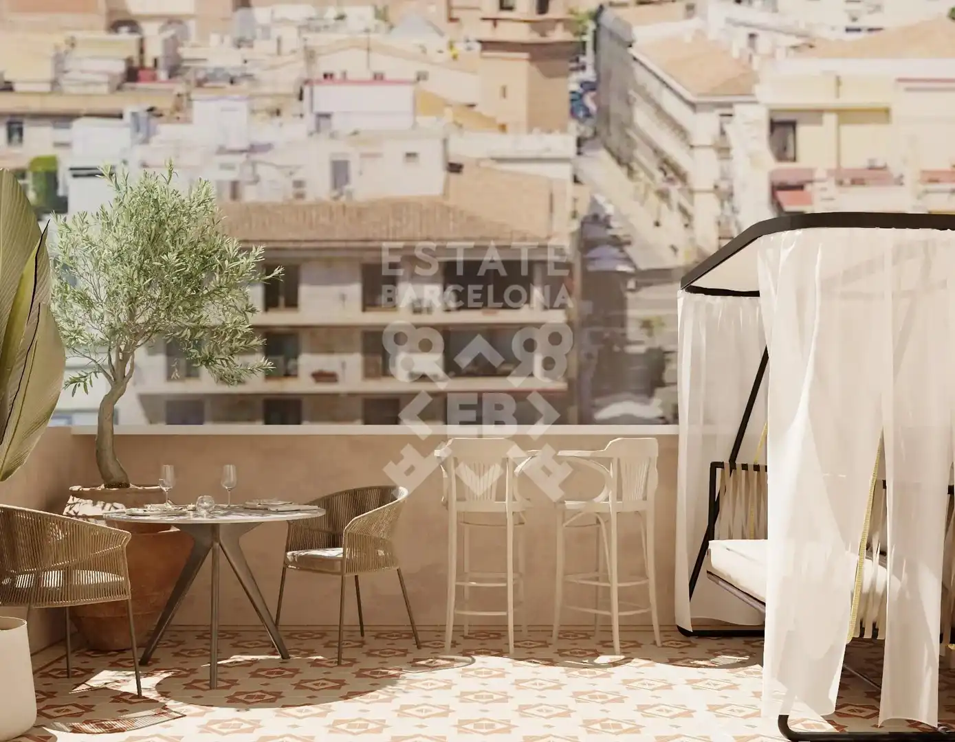 Terrasse von Dachboden zum Verkauf in Barcelona mit Terrasse