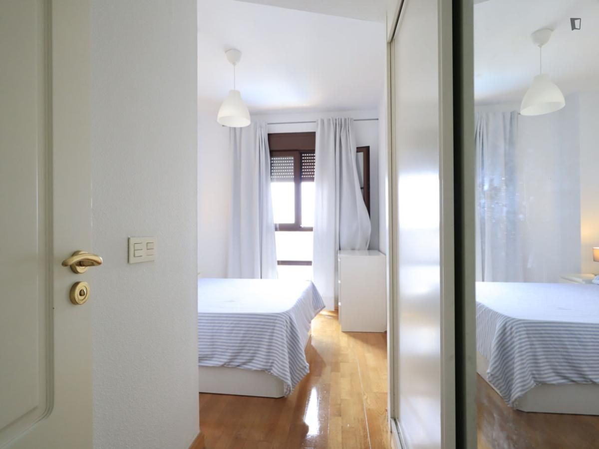 Bedroom of Apartment to rent in  Madrid Capital  with Air Conditioner, Heating and Furnished