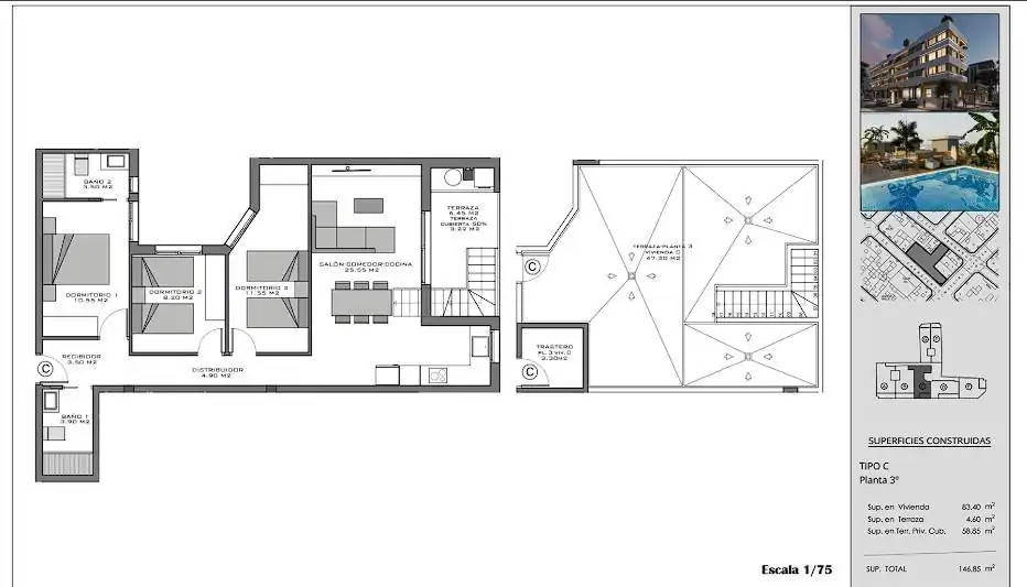 Apartament amb terrassa en venda a Santa Pola ciudad, imagen 5