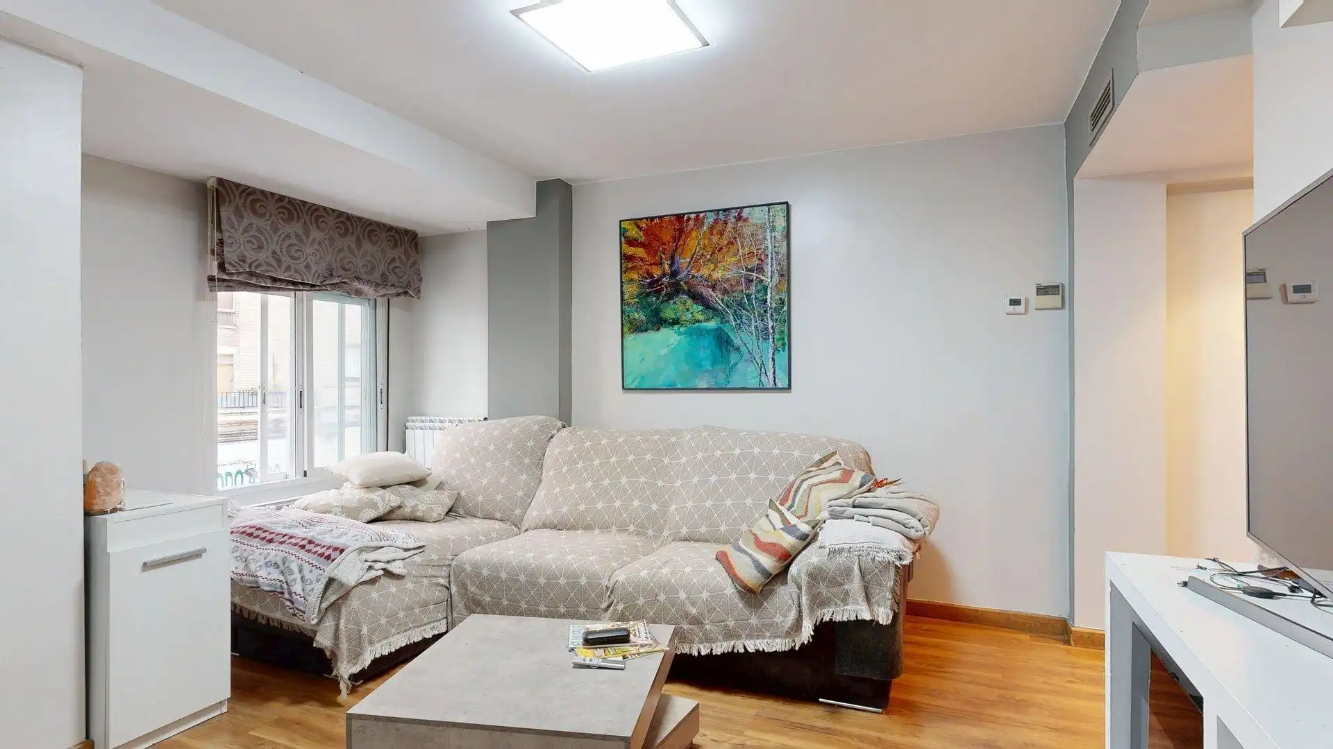 Wohnzimmer von Wohnung zum Verkauf in Zaragoza mit Heizung, Terrasse und Balkon