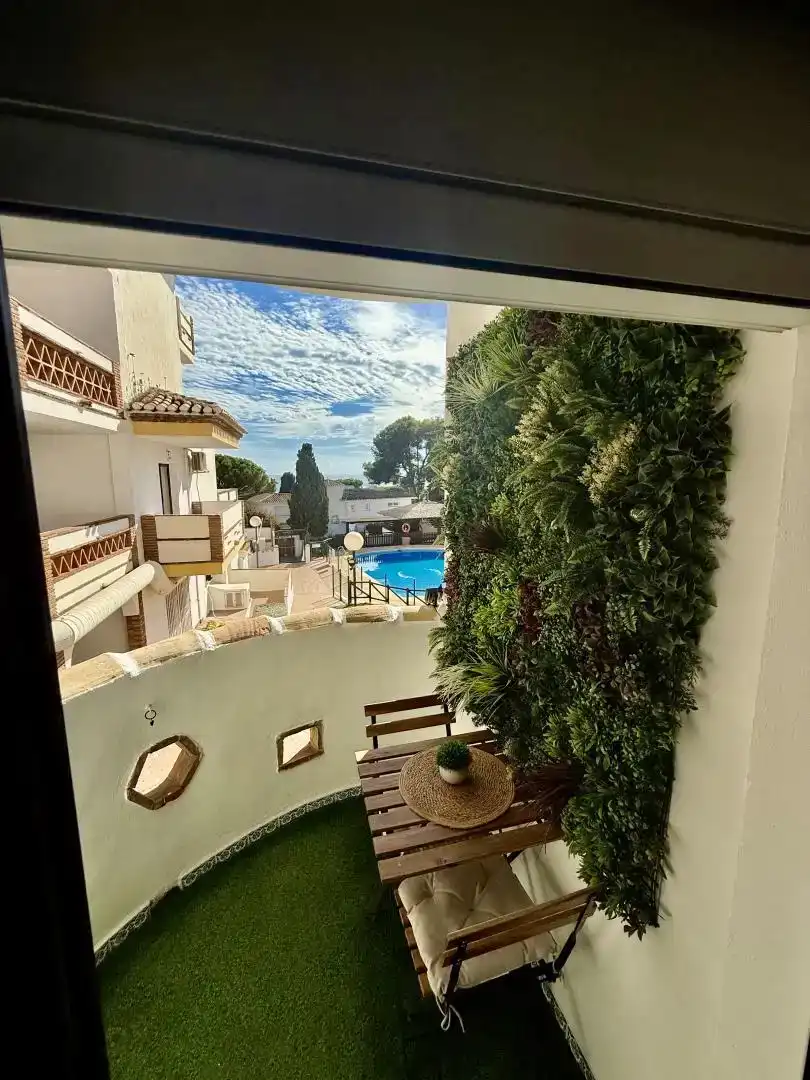 Terrassa de Dúplex de lloguer en Mijas amb Aire condicionat, Jardí privat i Piscina