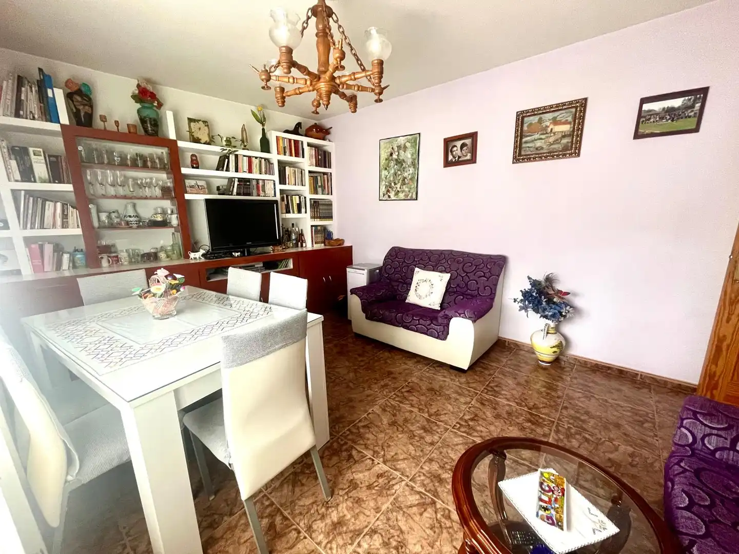 Living room of Single-family semi-detached for sale in Fernán Caballero  with Heating and Terrace