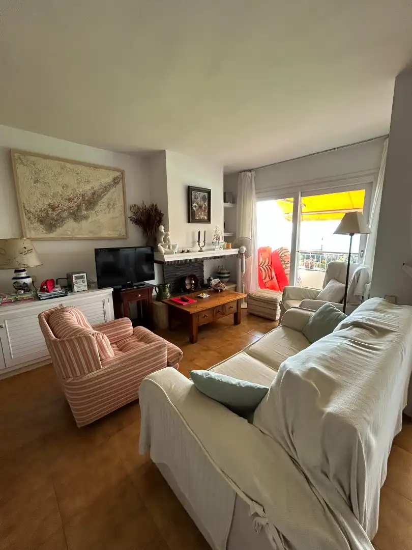 Wohnzimmer von Wohnung zur Miete in Sant Vicenç de Montalt mit Heizung, Möbliert und Ofen