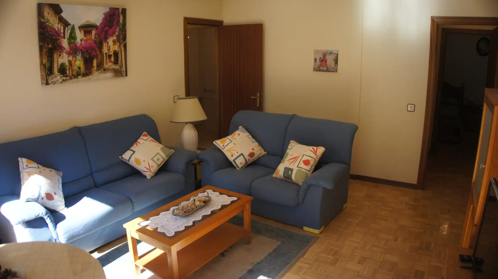 Living room of Flat for sale in Ávila  with Heating, Furnished and Balcony