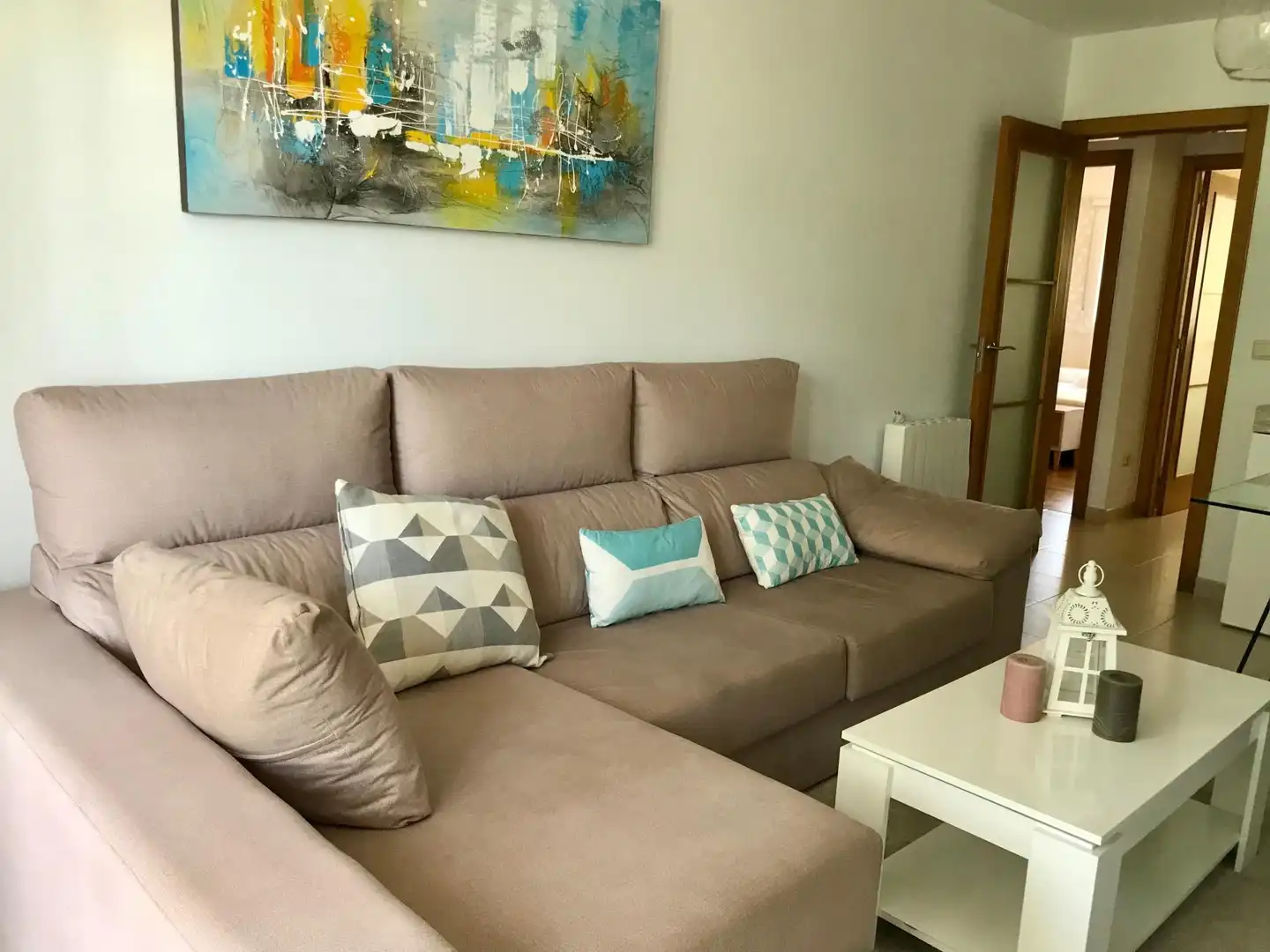 Sala d'estar de Apartament en venda en Ribeira amb Calefacció i Terrassa
