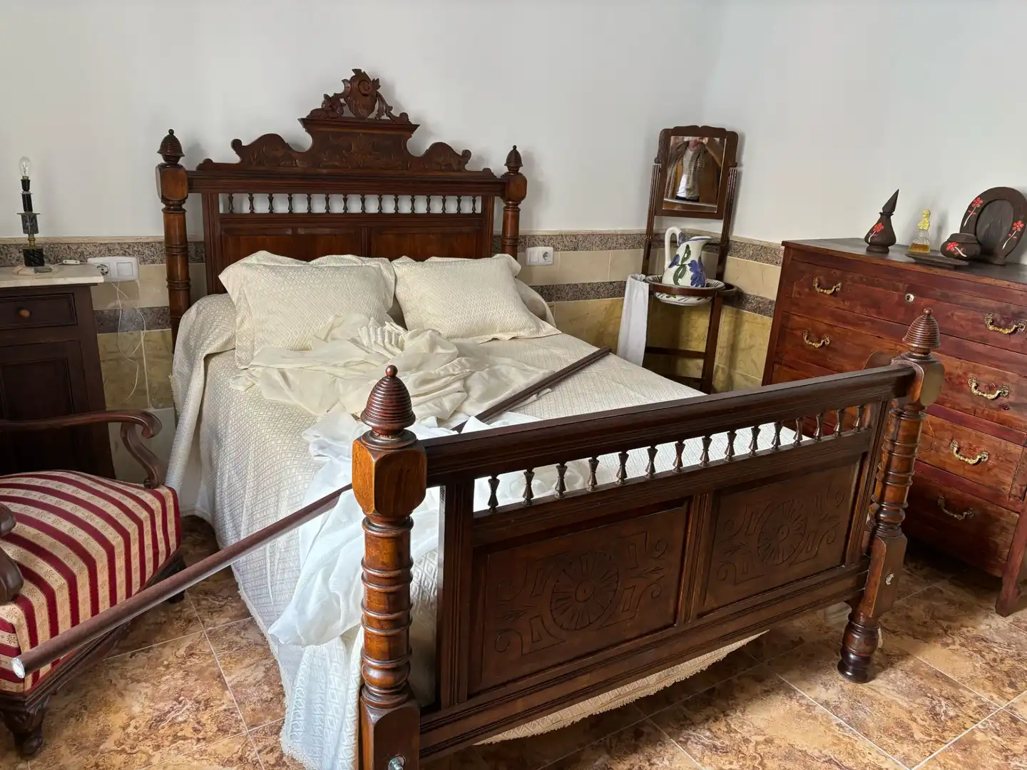 Bedroom of Houses for rent in Villarrobledo  with Terrace, Furnished and Oven