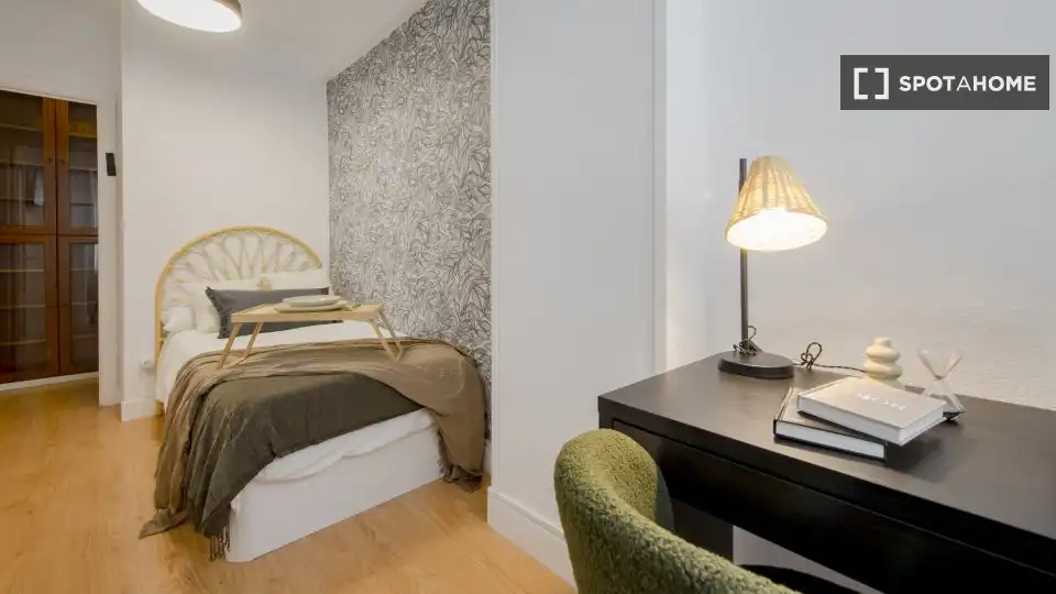 Habitación de Piso de alquiler en Madrid con Aire acondicionado, Calefacción y Amueblado