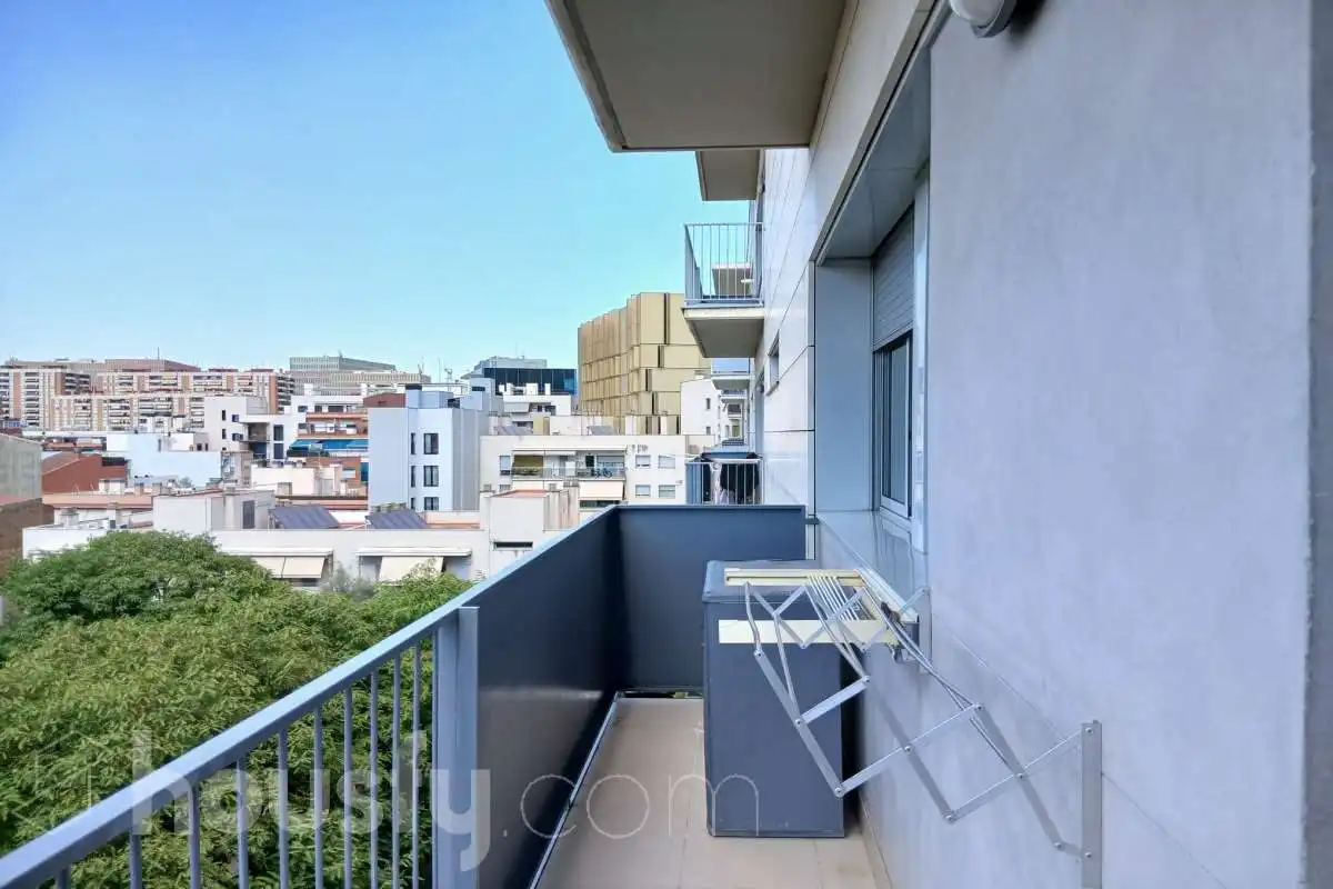Balcony of Flat for rent in L'Hospitalet de Llobregat  with Air Conditioner, Heating and Furnished