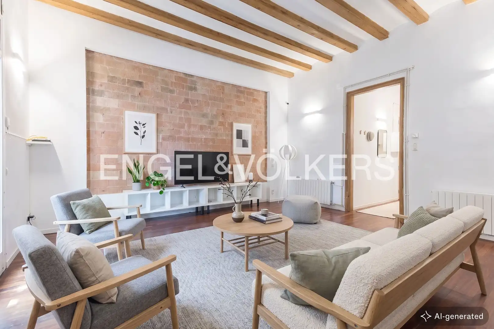 Sala d'estar de Pis en venda en Barcelona amb Aire condicionat, Calefacció i Parquet