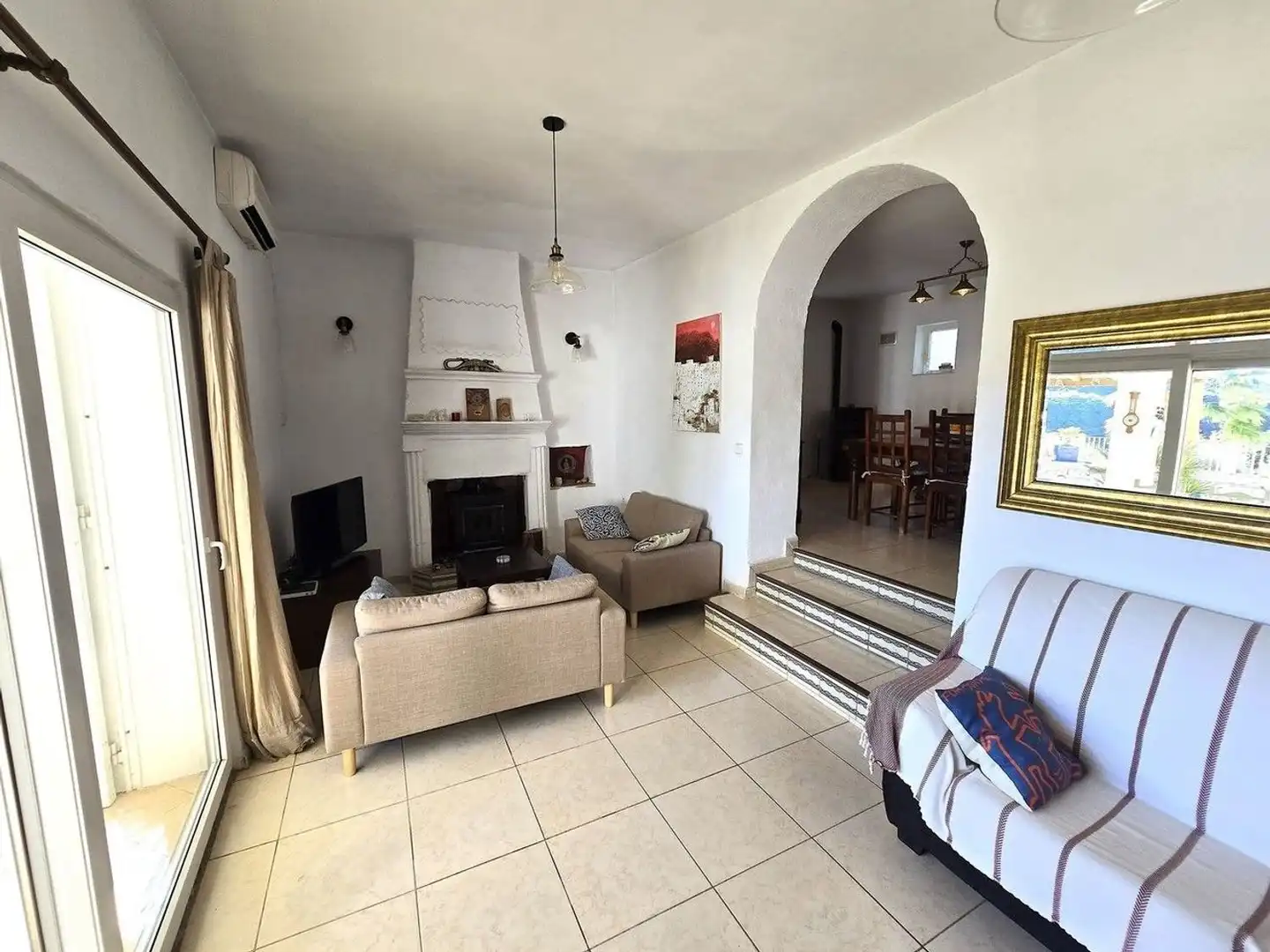 Sala d'estar de Casa o xalet en venda en Mojácar amb Aire condicionat, Terrassa i Traster