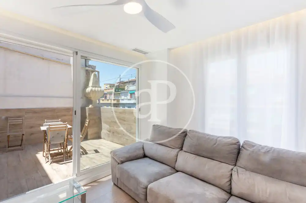 Terrasse von Wohnung zur Miete in Valencia mit Klimaanlage, Terrasse und Abstellraum