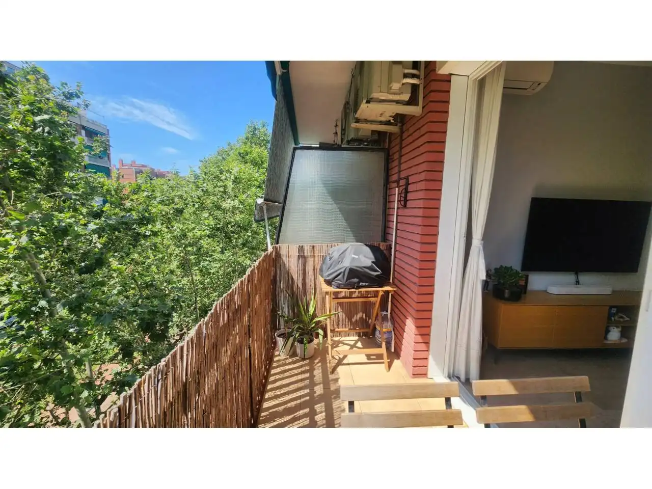 Balcony of Flat for sale in Barcelona  with Air Conditioner, Parquet flooring and Terrace