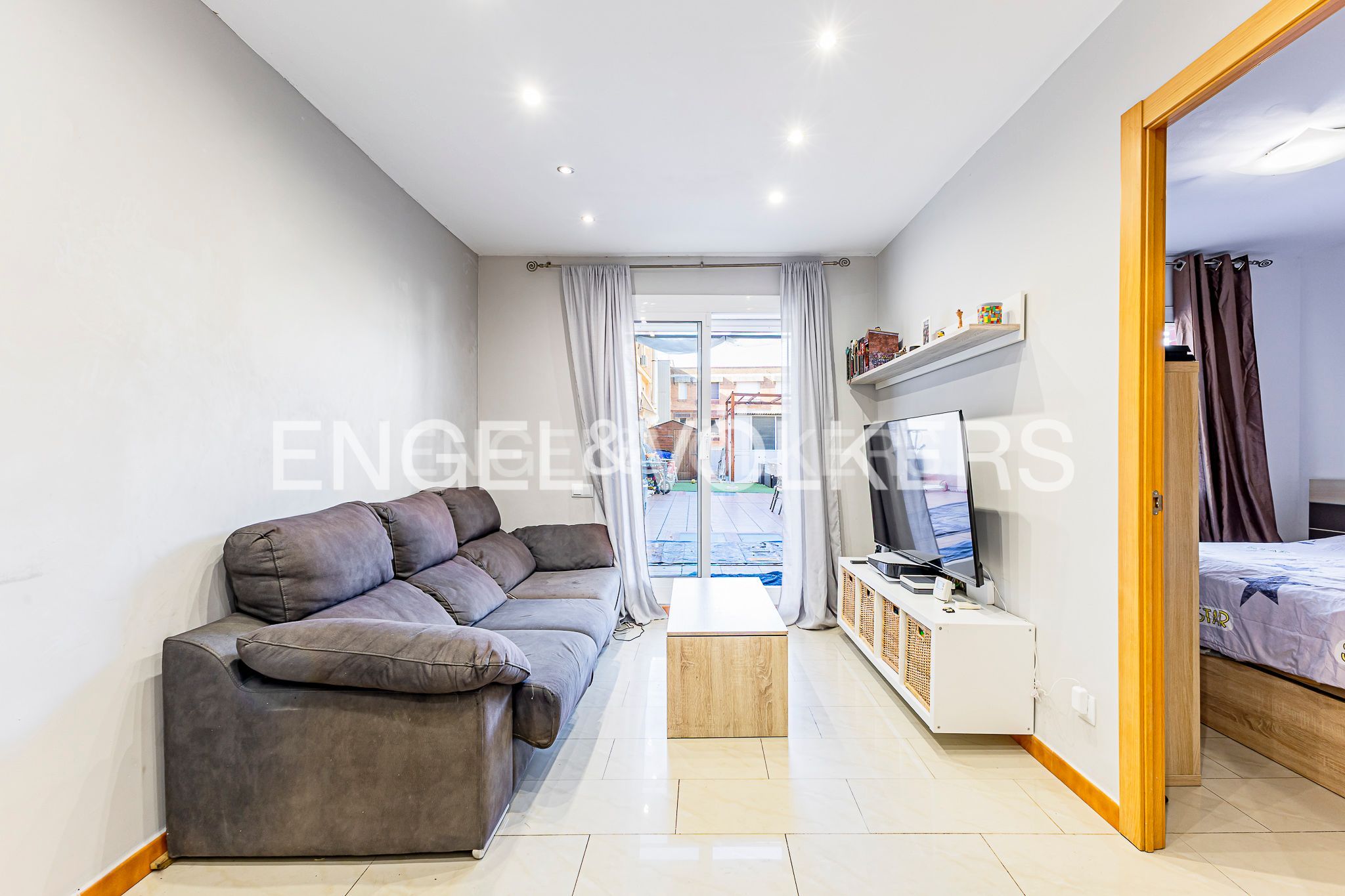 Sala de estar de Apartamento en venta en Esplugues de Llobregat con Aire acondicionado, Calefacción y Parquet