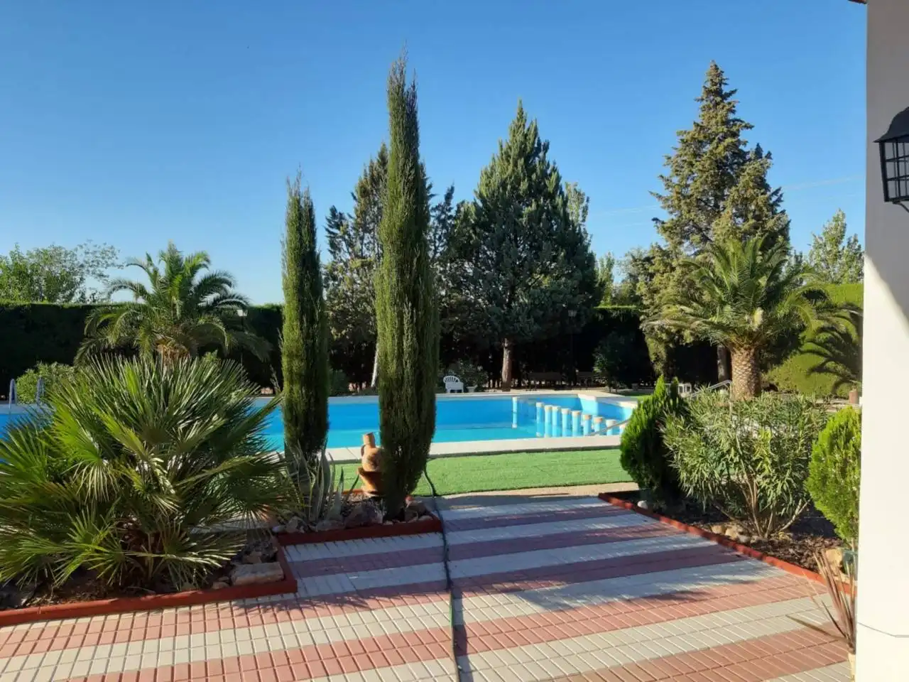 Piscina de Finca rústica en venta en Pozuelo de Calatrava con Aire acondicionado, Jardín privado y Terraza
