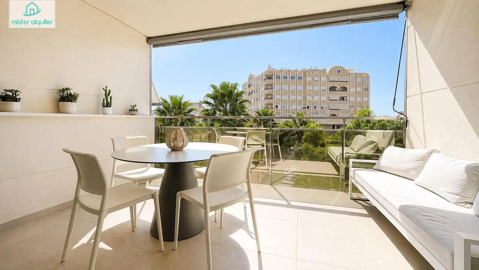 Terrace of Apartments for rent in El Campello  with Air Conditioner, Heating and Private garden