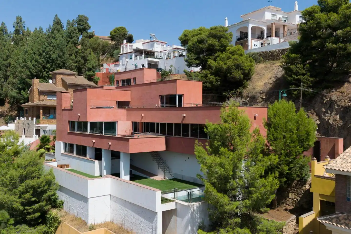 Exterior view of Houses for sale in Málaga  with Private garden, Terrace and Swimming Pool