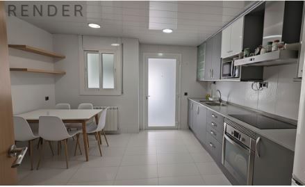 Cuina de Casa adosada en venda en Cornellà de Llobregat amb Aire condicionat, Parquet i Terrassa