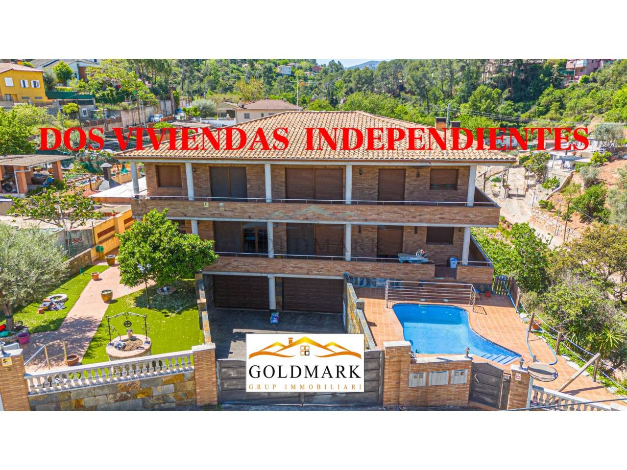 Exterior view of Single-family semi-detached for sale in Corbera de Llobregat  with Air Conditioner, Heating and Private garden