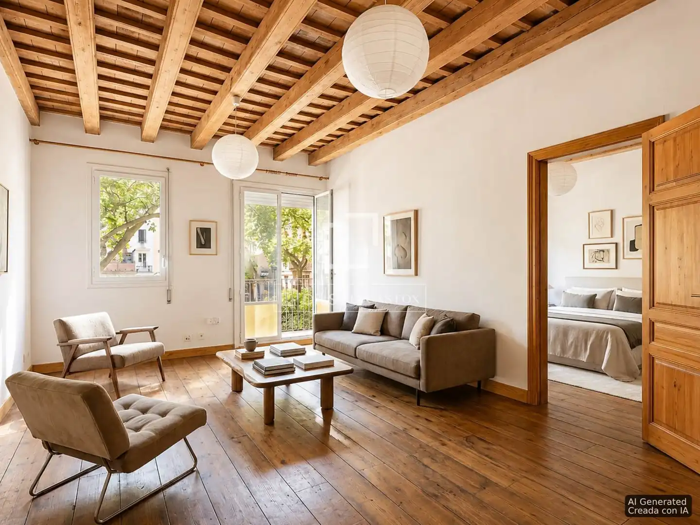 Sala de estar de Piso en venta en Barcelona con Terraza y Balcón