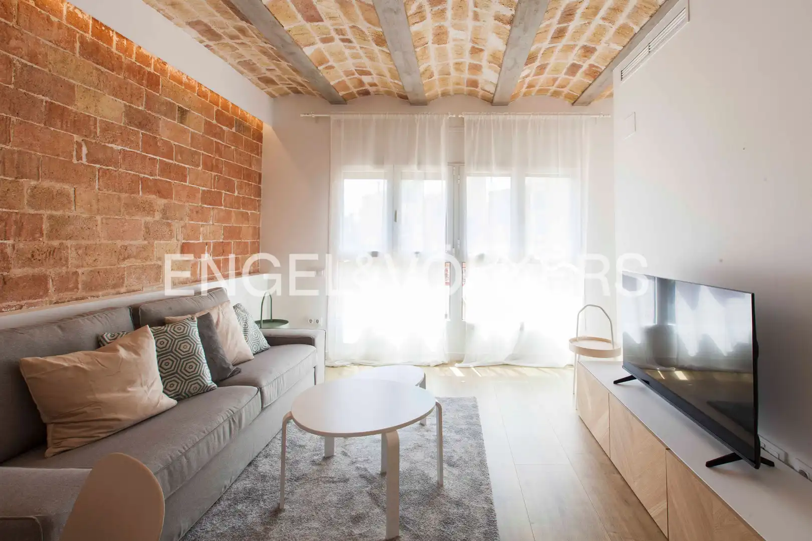 Living room of Flat for sale in Barcelona  with Air Conditioner, Heating and Parquet flooring