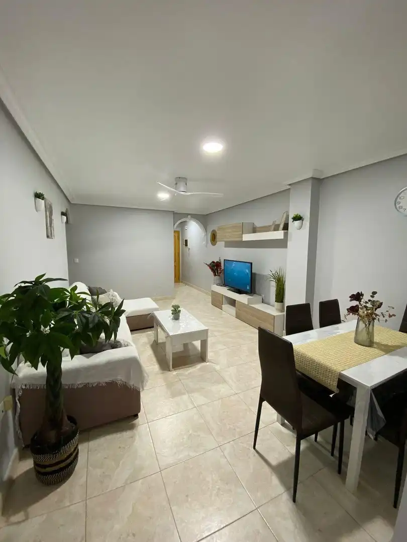 Living room of Flat for rent in Águilas  with Air Conditioner, Furnished and Balcony