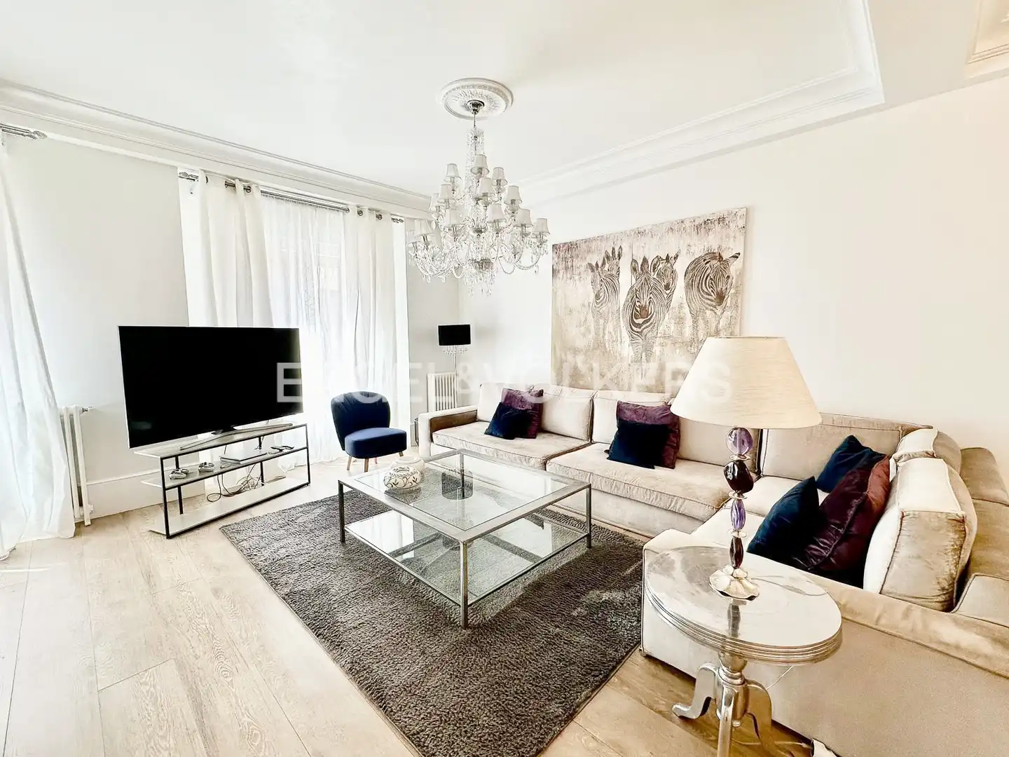 Sala de estar de Piso de alquiler en Madrid con Aire acondicionado, Calefacción y Amueblado