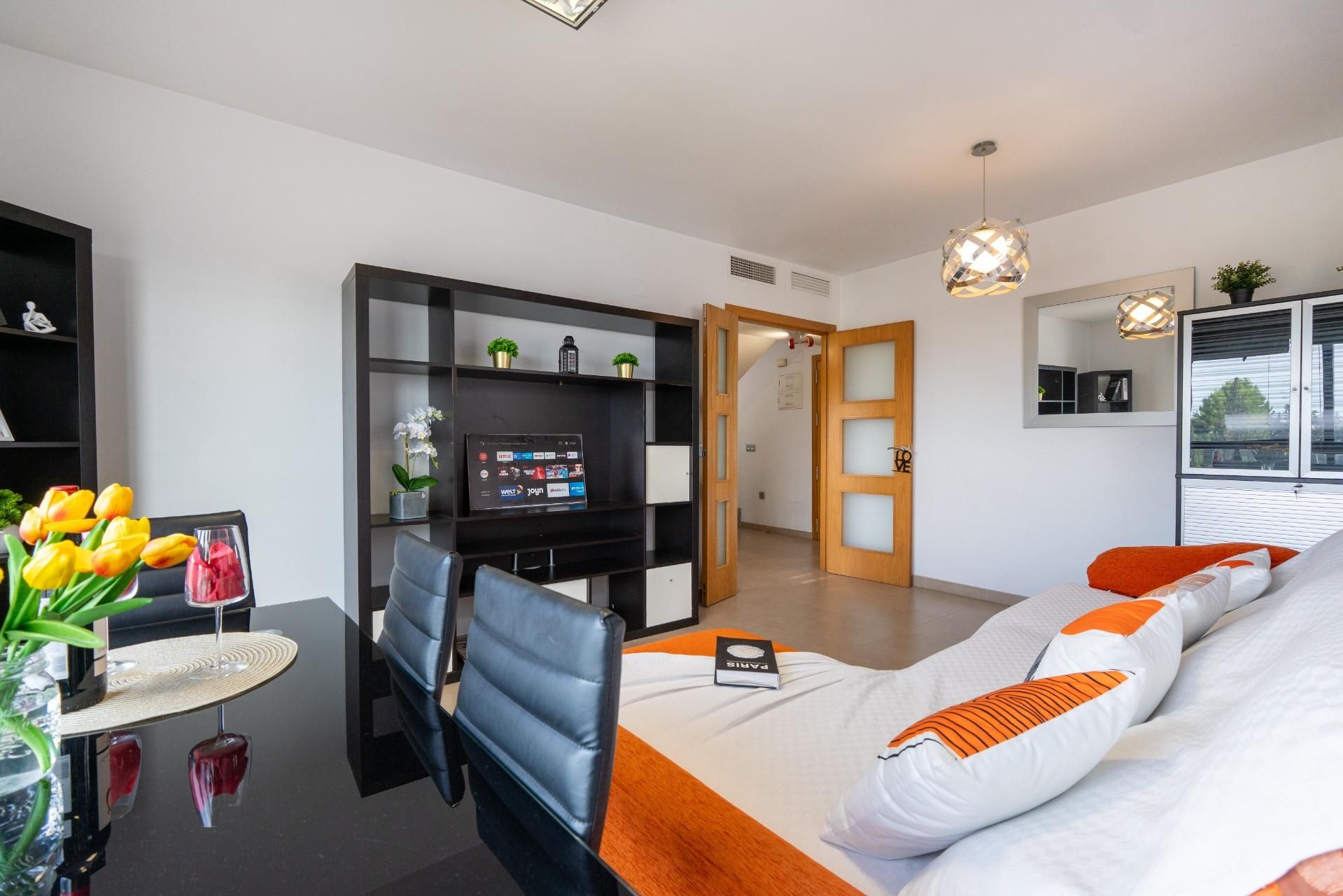 Sala d'estar de Àtic en venda en  Murcia Capital amb Aire condicionat, Terrassa i Traster