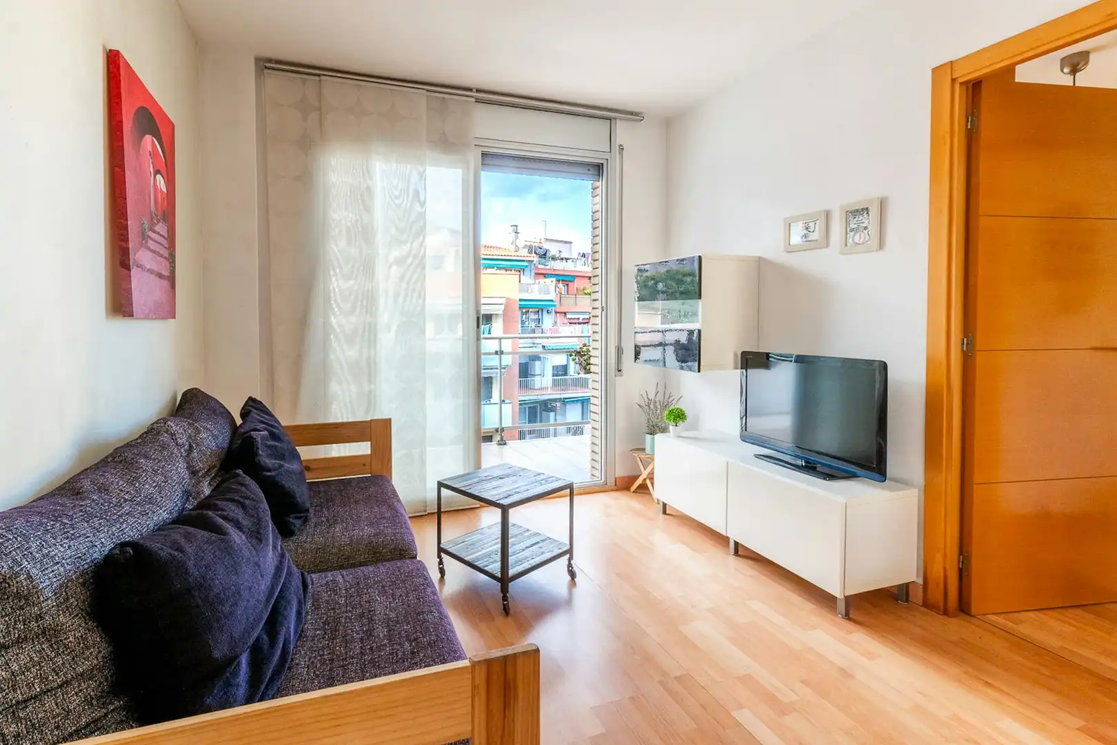 Wohnzimmer von Wohnung zur Miete in Barcelona mit Klimaanlage, Heizung und Möbliert
