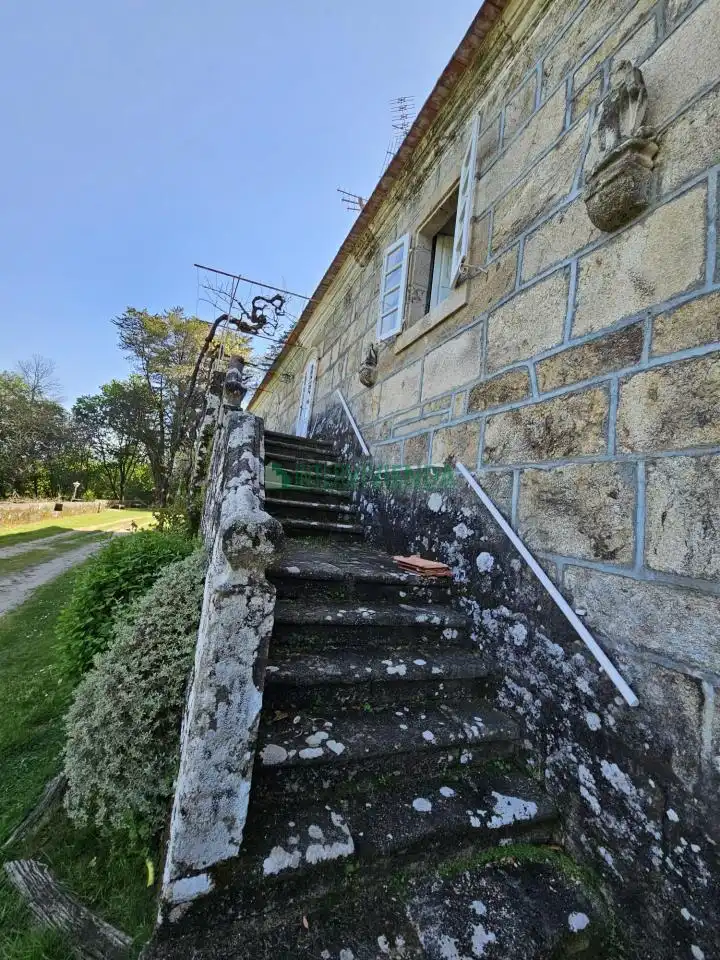 Vista exterior de Finca rústica en venta en A Cañiza   con Calefacción, Jardín privado y Terraza