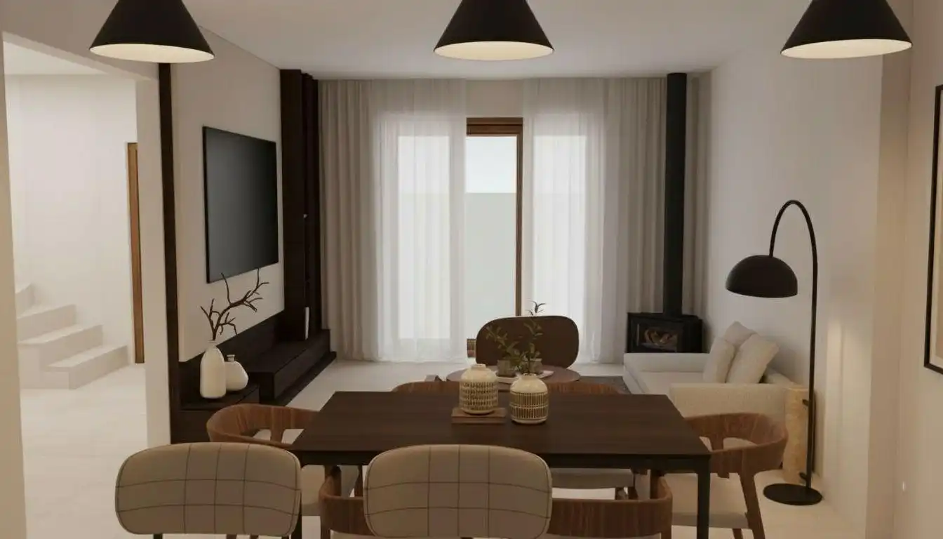 Sala d'estar de Casa adosada en venda en Marratxí amb Aire condicionat, Jardí privat i Terrassa