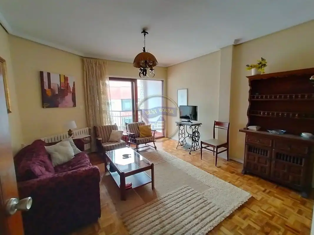 Living room of Flat for rent in Vigo   with Heating, Parquet flooring and Terrace