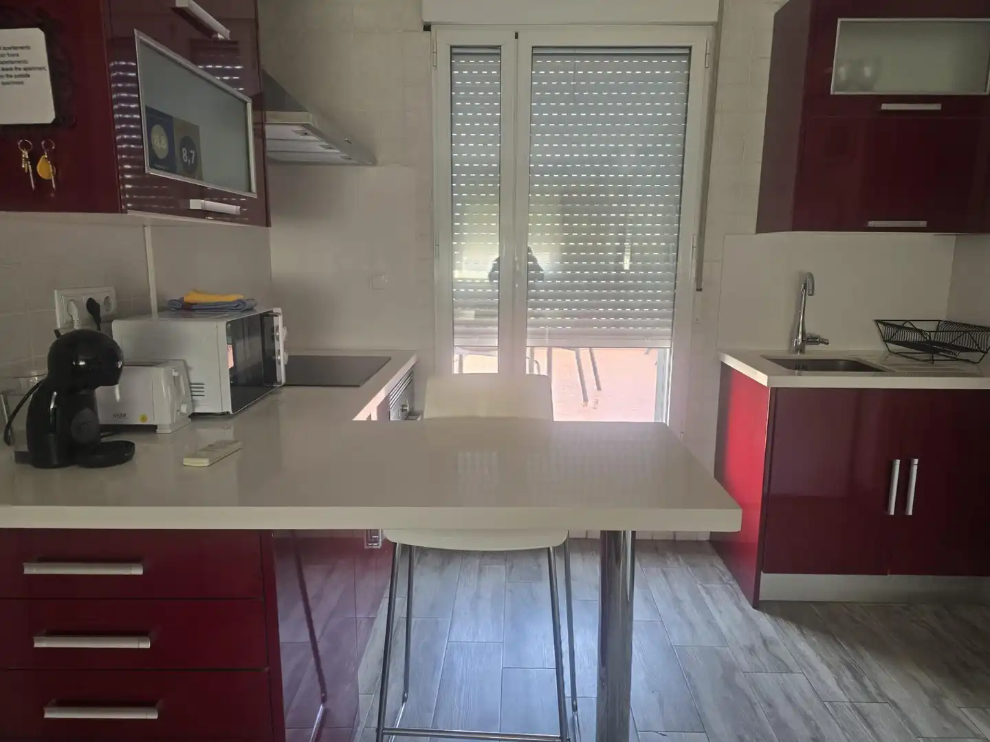Cuina de Àtic de lloguer en Murcia amb Aire condicionat, Terrassa i Moblat