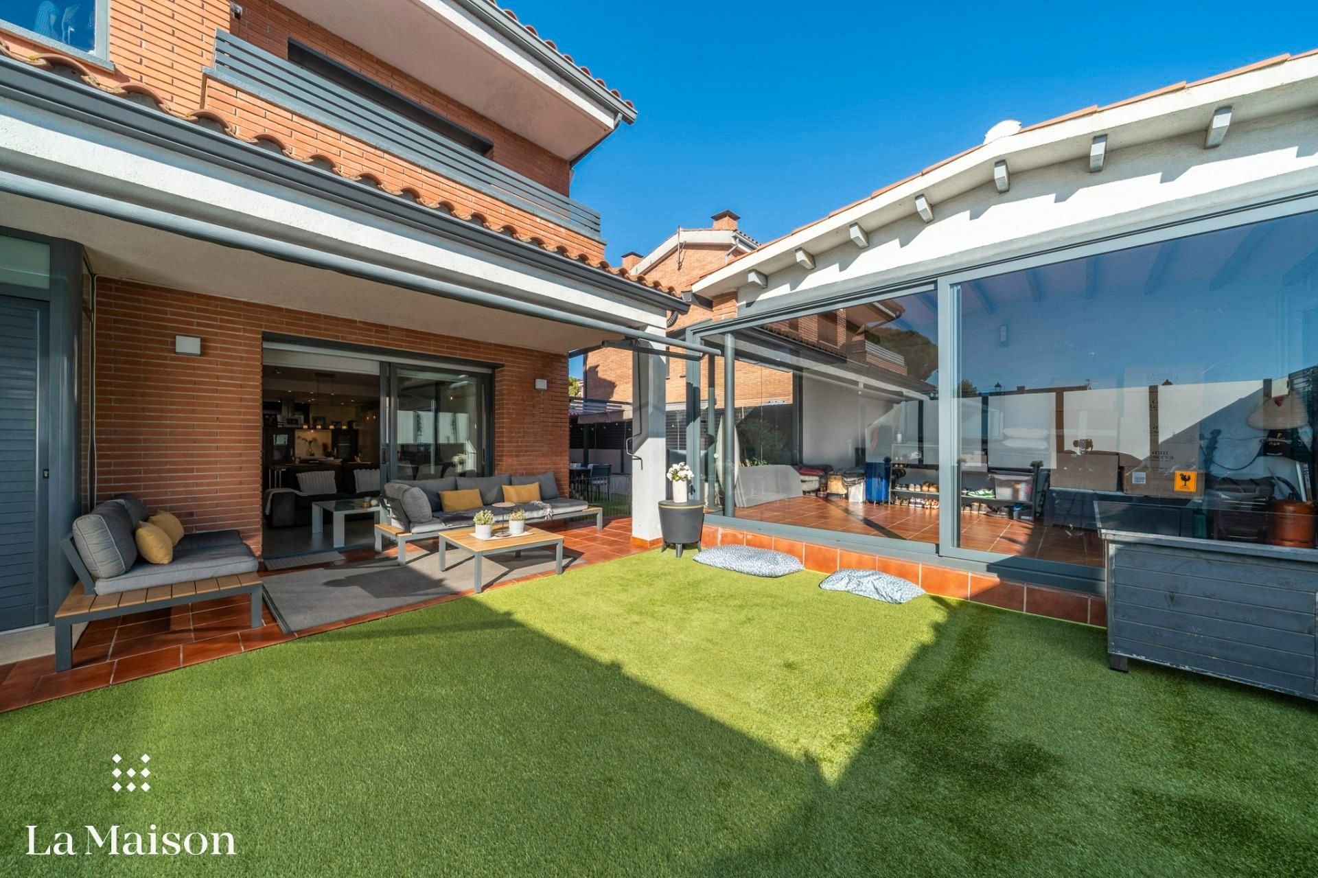 Terrace of Single-family semi-detached for sale in Sant Vicenç de Castellet  with Air Conditioner, Private garden and Terrace