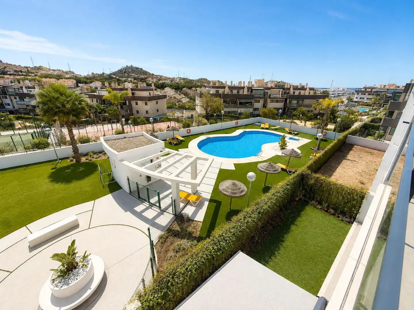 Garten von Wohnungen zum Verkauf in Málaga mit Klimaanlage, Privatgarten und Terrasse