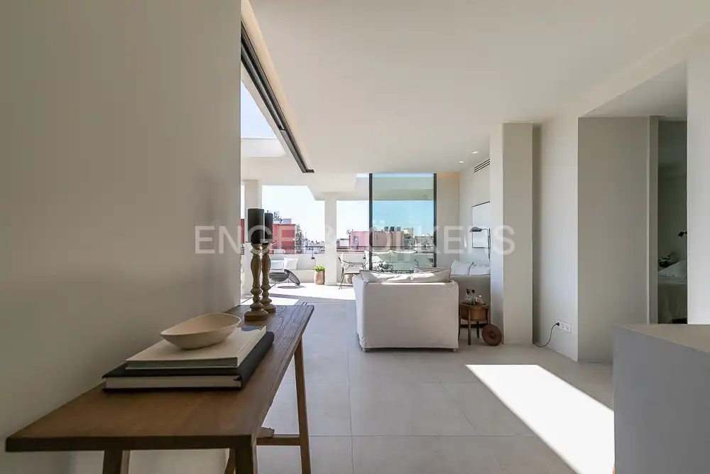 Living room of Attic for rent in Valencia  with Air Conditioner, Heating and Terrace