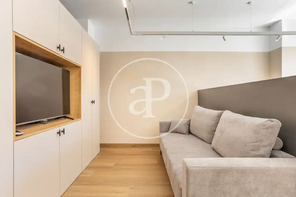 Wohnzimmer von Wohnung zur Miete in Valencia mit Klimaanlage, Heizung und Terrasse