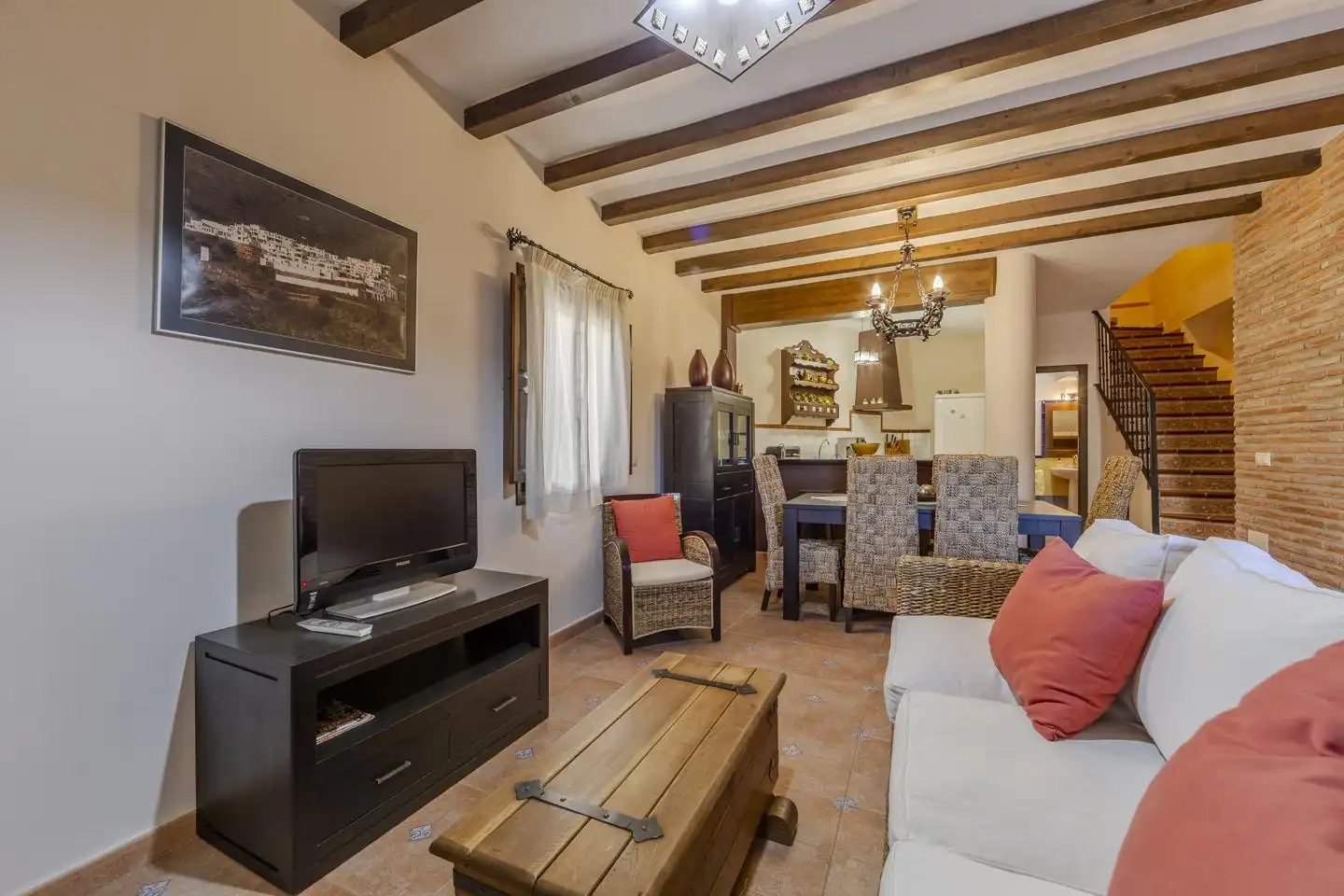 Sala d'estar de Dúplex en venda en Ohanes amb Aire condicionat, Terrassa i Moblat