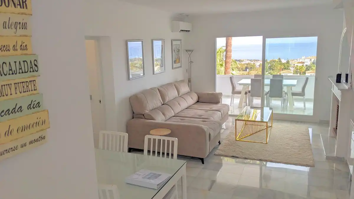 Sala de estar de Ático en venta en Mijas con Aire acondicionado, Calefacción y Terraza