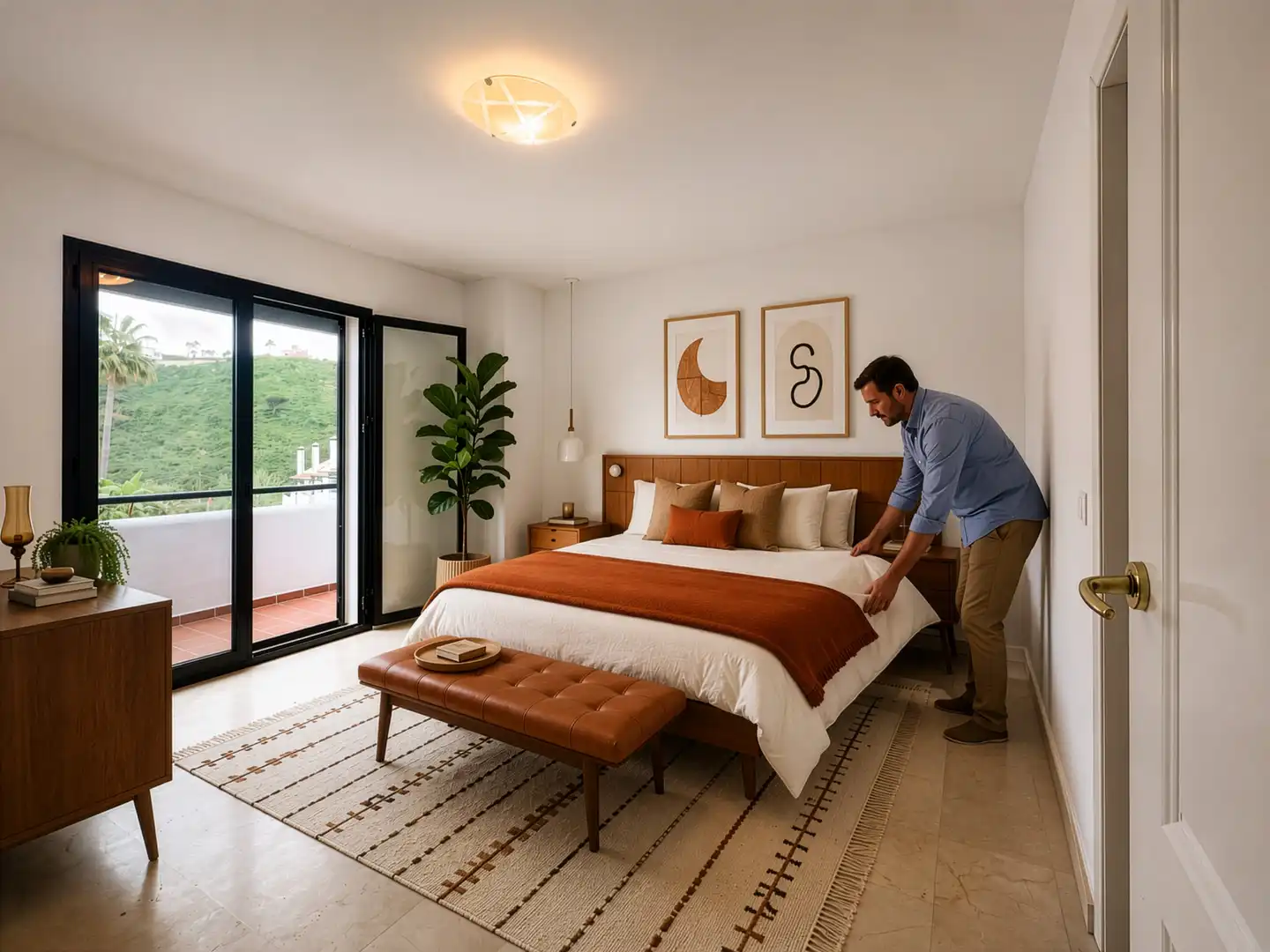Dormitori de Casa adosada en venda en Manilva amb Jardí privat, Terrassa i Traster