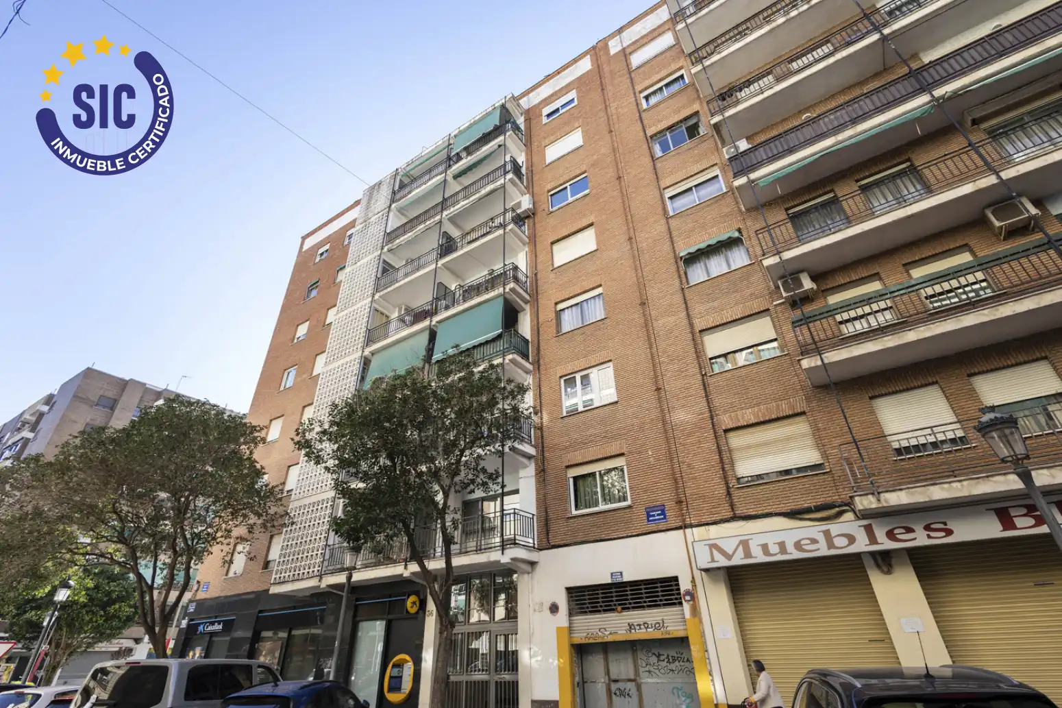 Exterior view of Flat for sale in Valencia  with Air Conditioner and Terrace